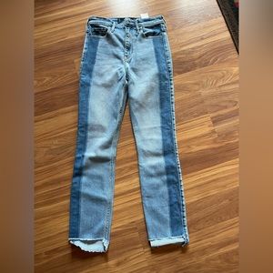 Light Blue with dark blue strips